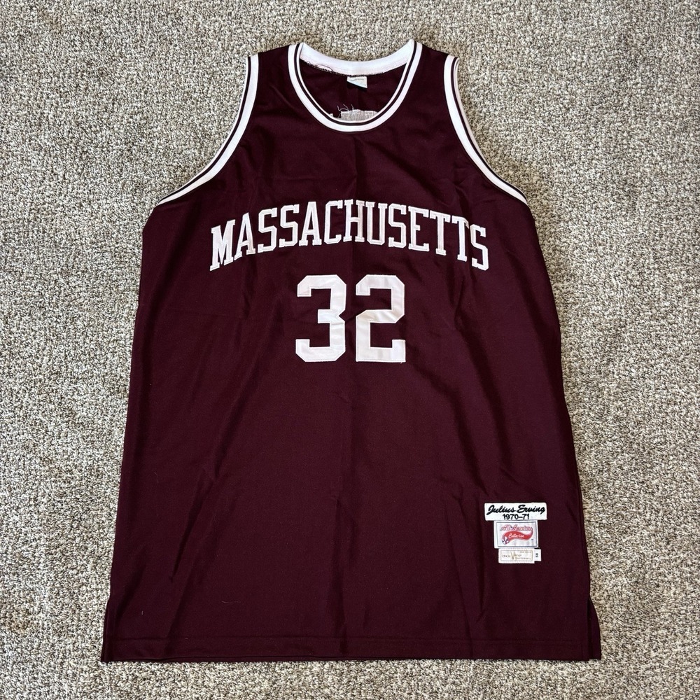 Vintage UMass Julius Erving Basketball Jersey Men's 58 Stitched College RARE Dr - Picture 3 of 9